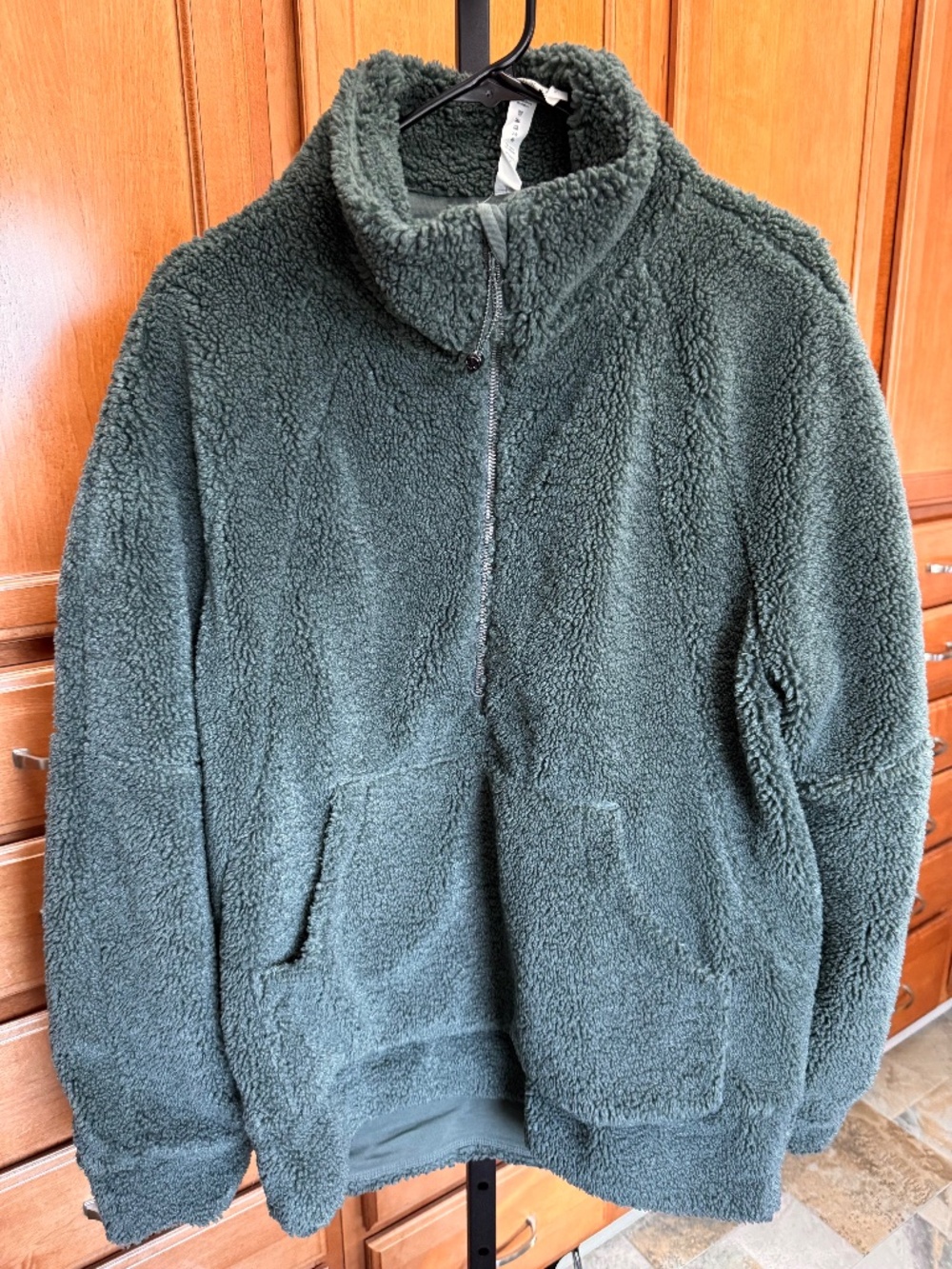Lululemon Smoked Spruce Scuba Oversized Half-Zip Fleece Hoodie Size M/L